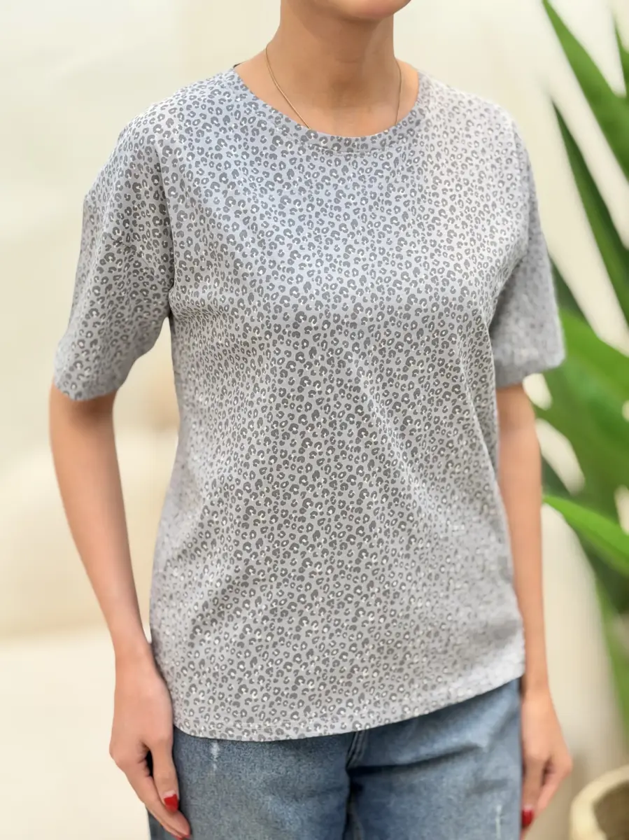 تیشرت tex (طرح گربه-طرح پلنگی)