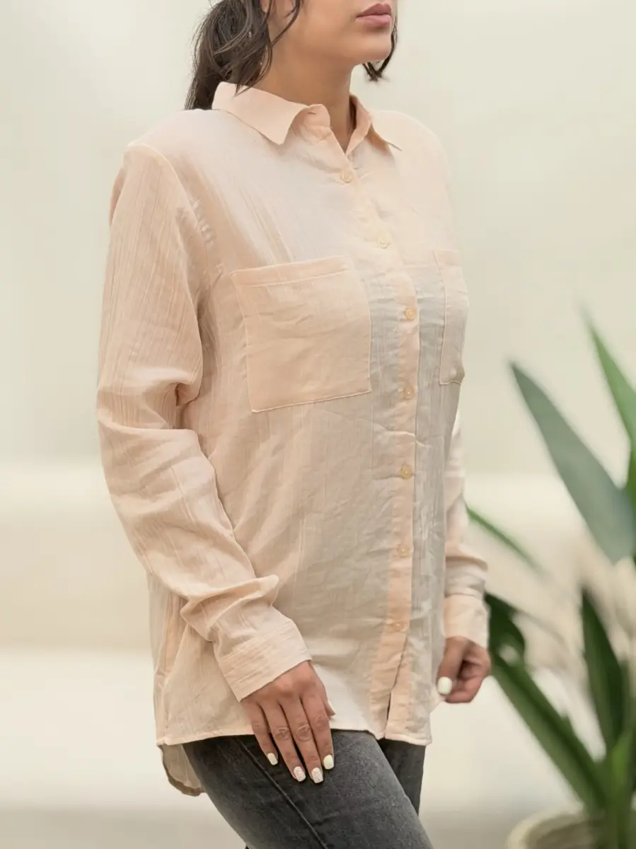 شومیز لینن پفکی (رنگبندی)