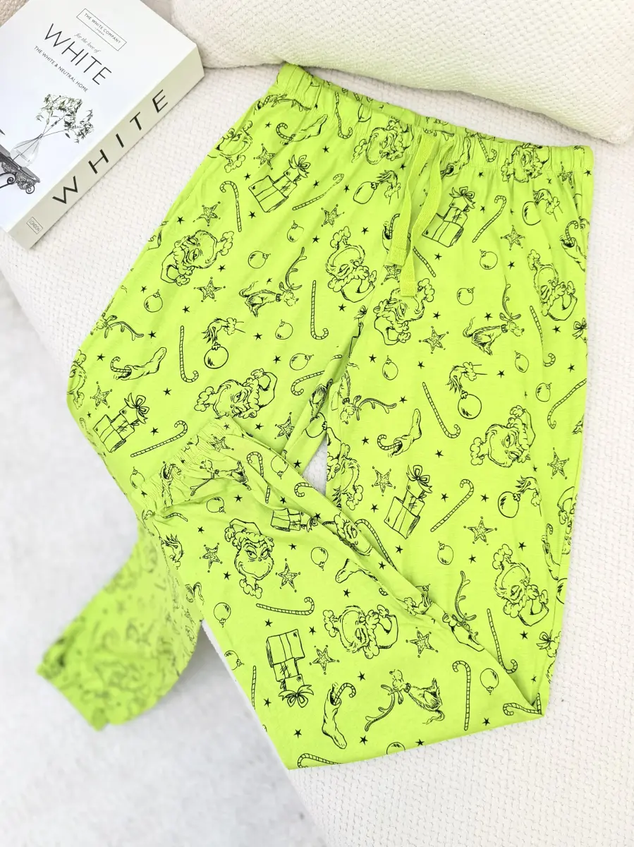 شلوارراحتی(سبزطرح دار)