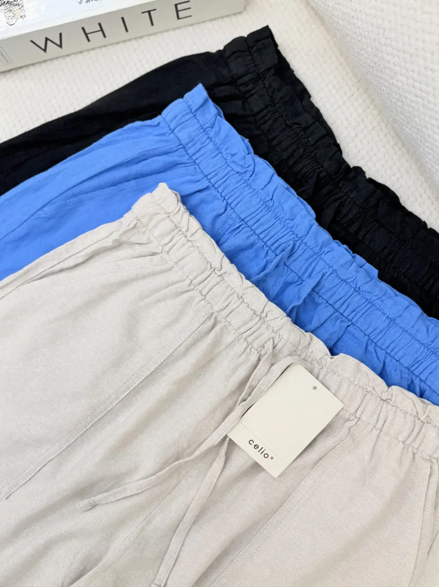 شلوارک لینن CELIO(آبی-کرم-مشکی)