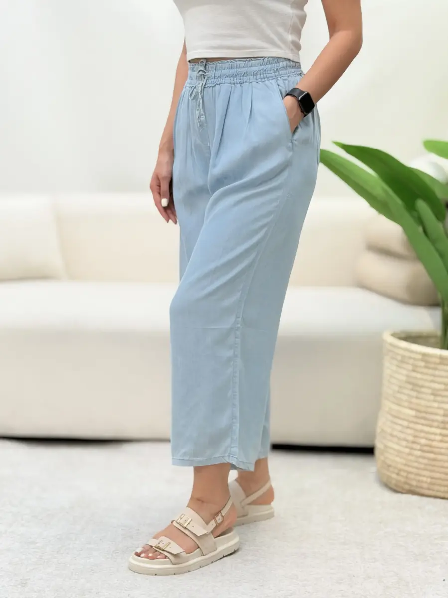 شلوار جین کاغذی آبی