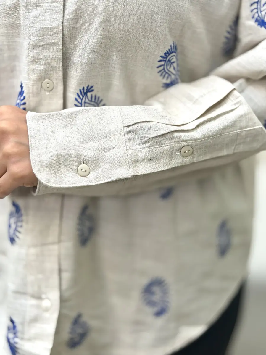 شومیز گلدوزی زارا(بته جقه آبی)