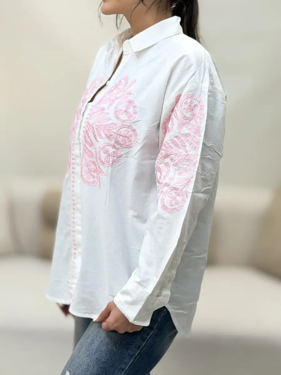 شومیز گلدوزی زارا 2رنگ