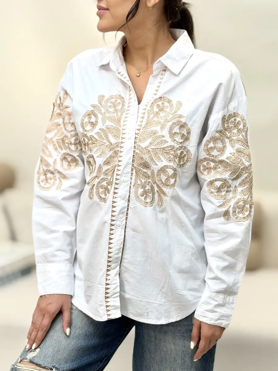 شومیز گلدوزی زارا 2رنگ
