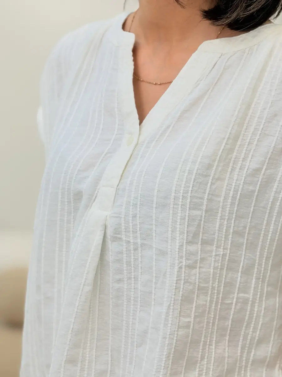 شومیز لینن ana سفید و مشکی