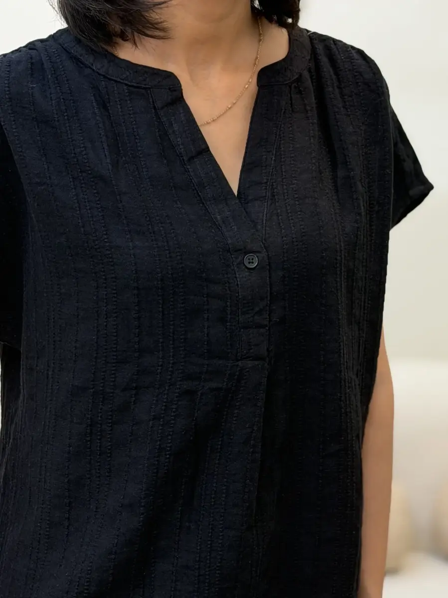 شومیز لینن ana سفید و مشکی