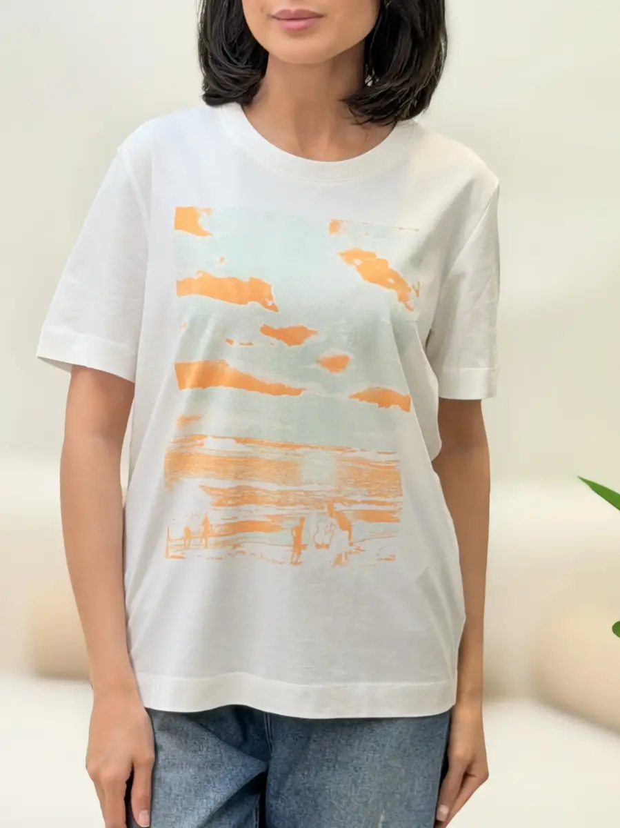 تیشرت طرح دار رنگی esprit