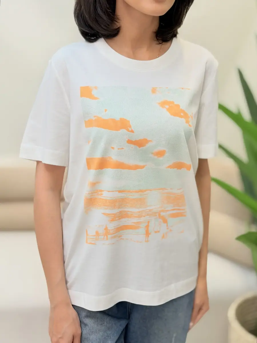 تیشرت طرح دار رنگی esprit