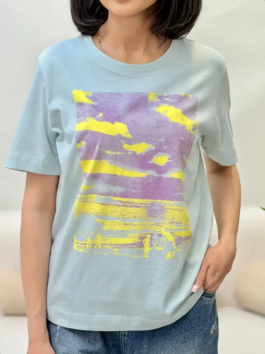 تیشرت طرح دار رنگی esprit