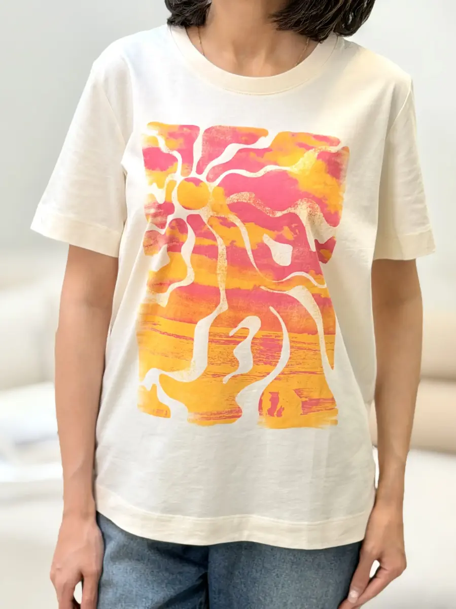 تیشرت طرح دار رنگی esprit
