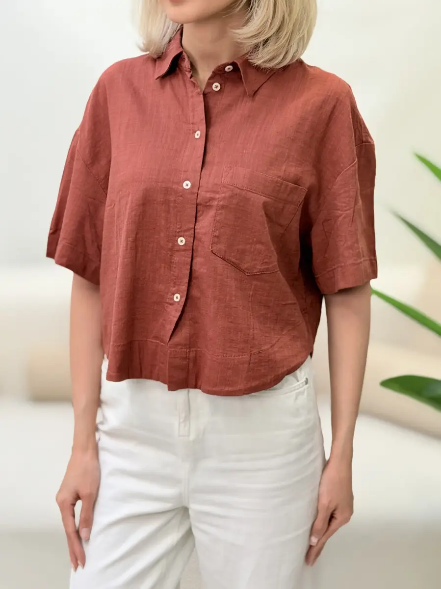 شومیز کراپ لینن c&a (2رنگ)