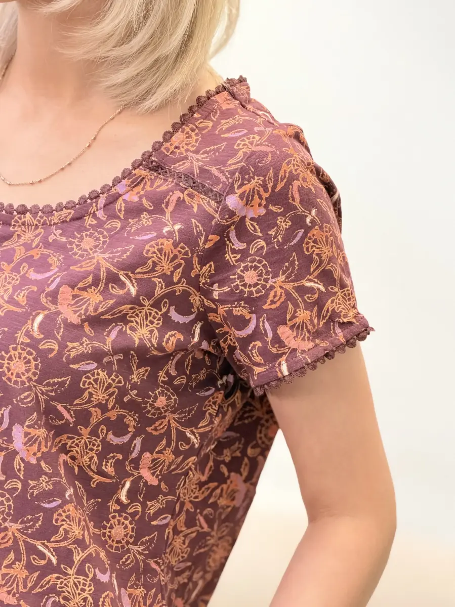 تیشرت زارا حراجی (طرح دار آجری)