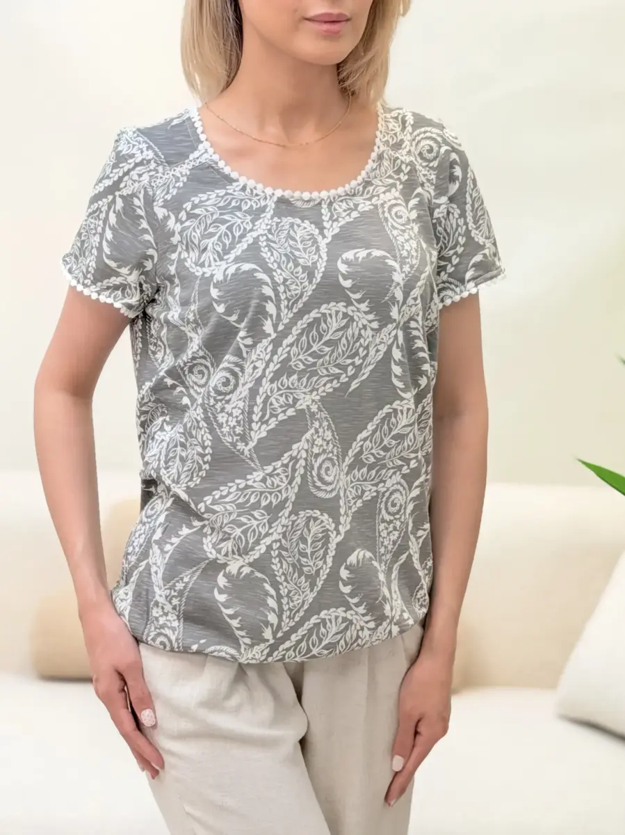 تیشرت زارا حراجی (طوسی)