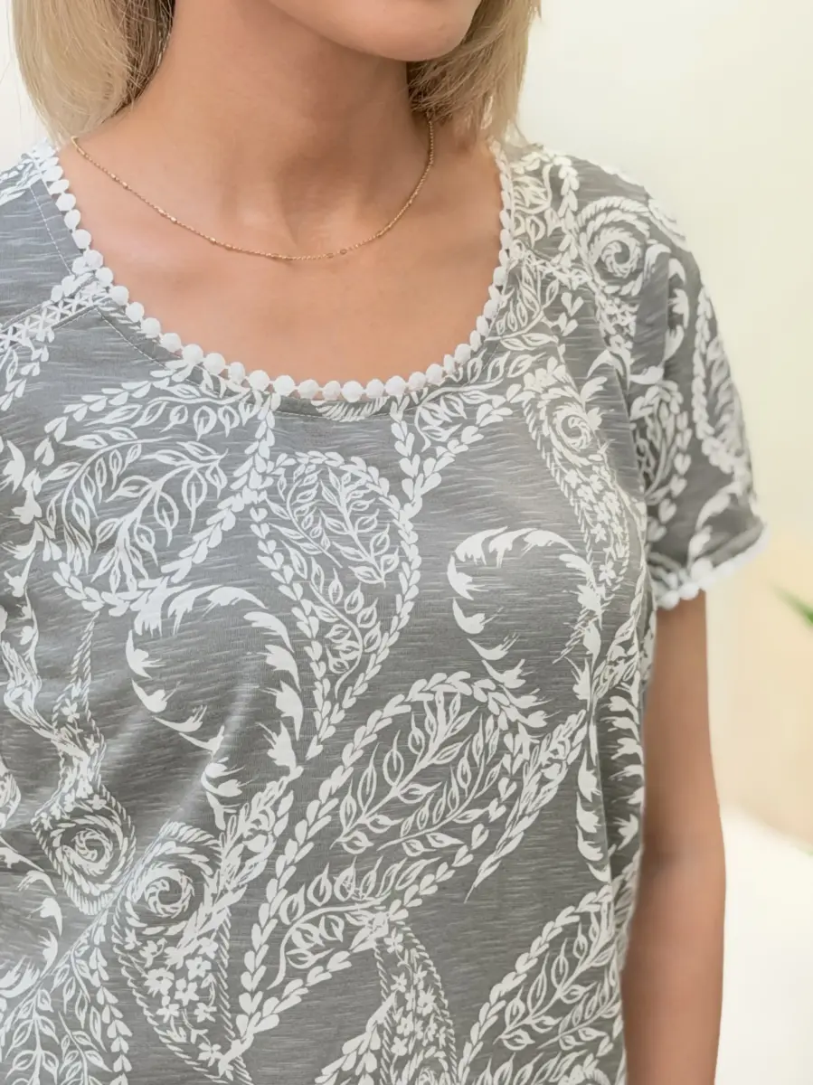 تیشرت زارا حراجی (طوسی)
