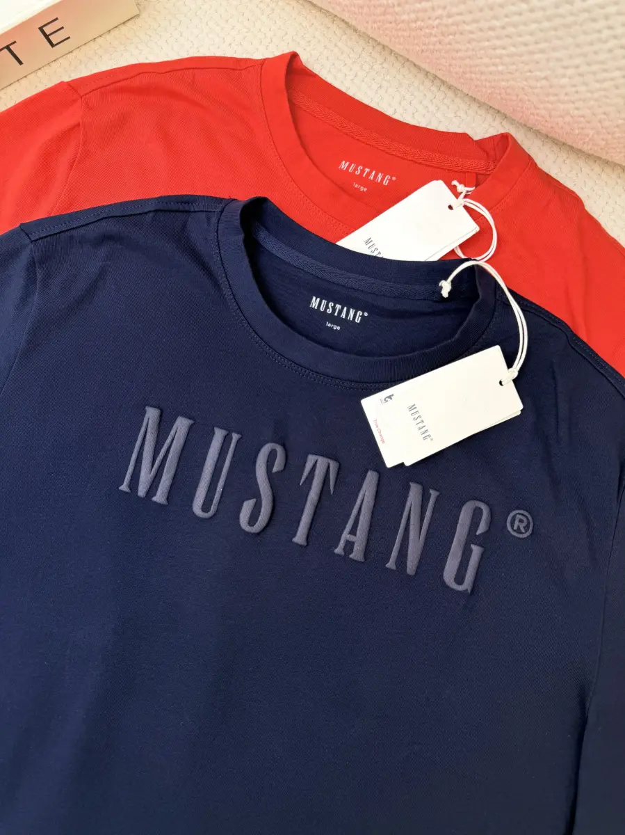 تیشرت مردانه MUSTANG(قرمز-سرمه ای)