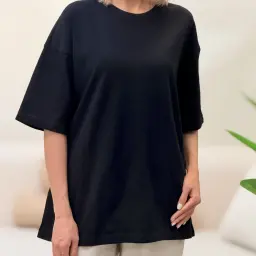 تیشرت باکسی سفید و مشکی
