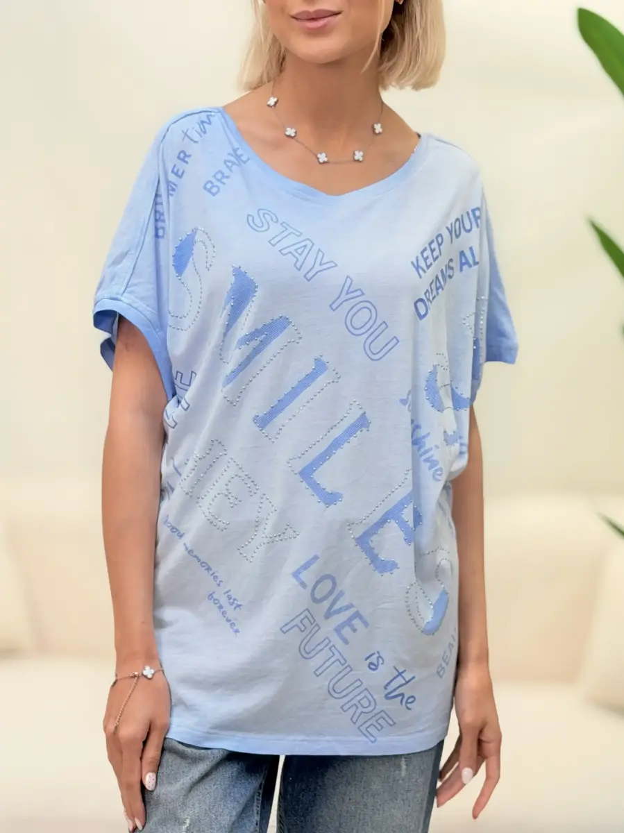 تیشرت سیسیل نگین دار (3رنگ)