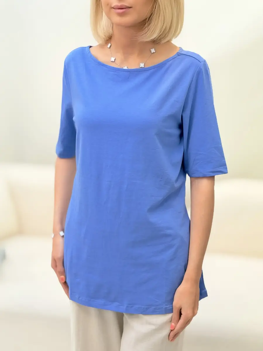 تیشرت ساده آبی
