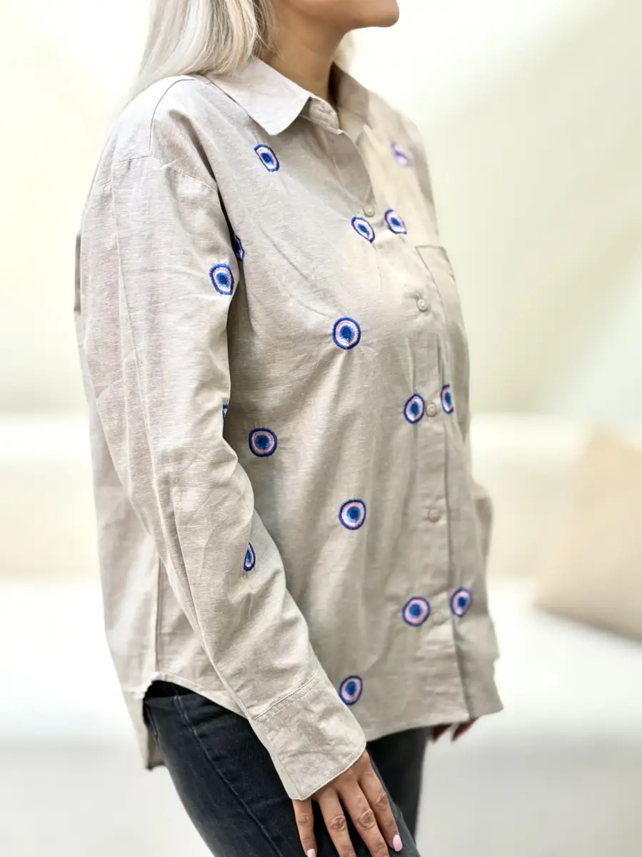 شومیز لینن گلدوزی زارا(3رنگ)