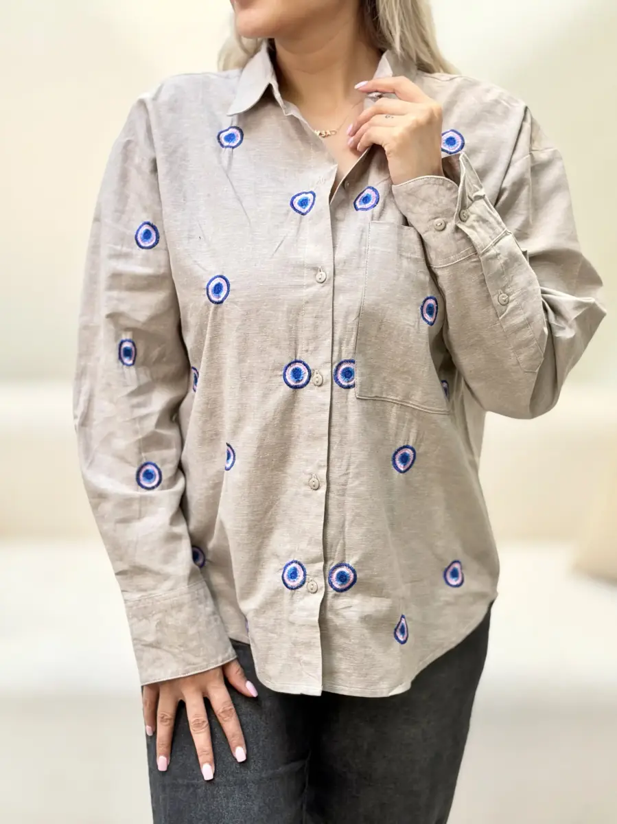 شومیز لینن گلدوزی زارا(3رنگ)