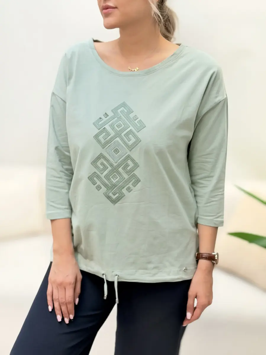 تیشرت موناری (تکه دوزی چرم)