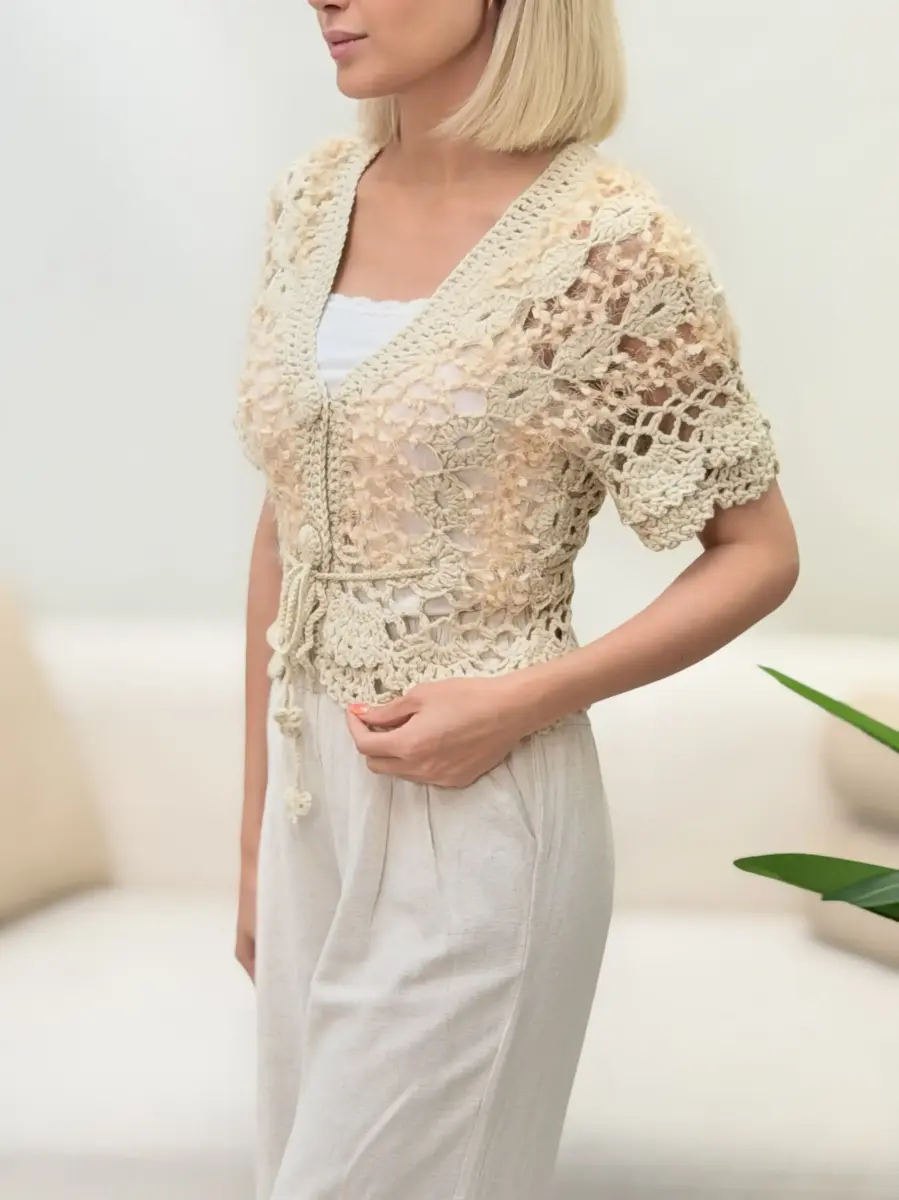 رویه قلاب بافی (نسکافه ای/شیری)