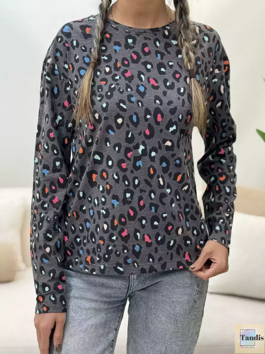 تیشرت آستین بلندطرحدارM.S