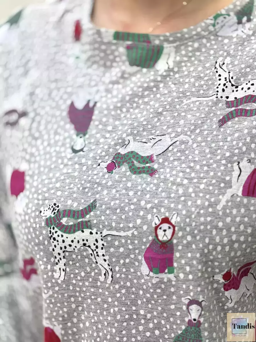 تیشرت آستین بلندطرحدارM.S