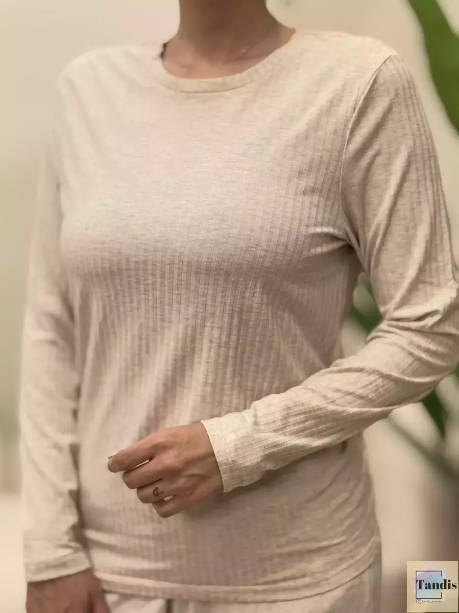 تیشرت کبریتی آستبن بلند(قرمز/سفید/کرم/طوسی/راه راه)