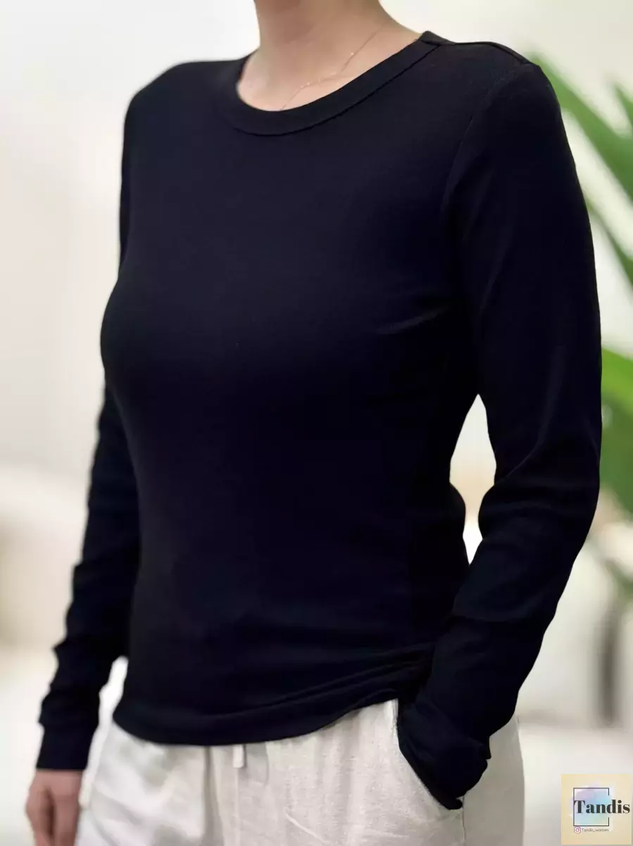 تیشرت آستین بلند کبریتی ساده(9رنگ)