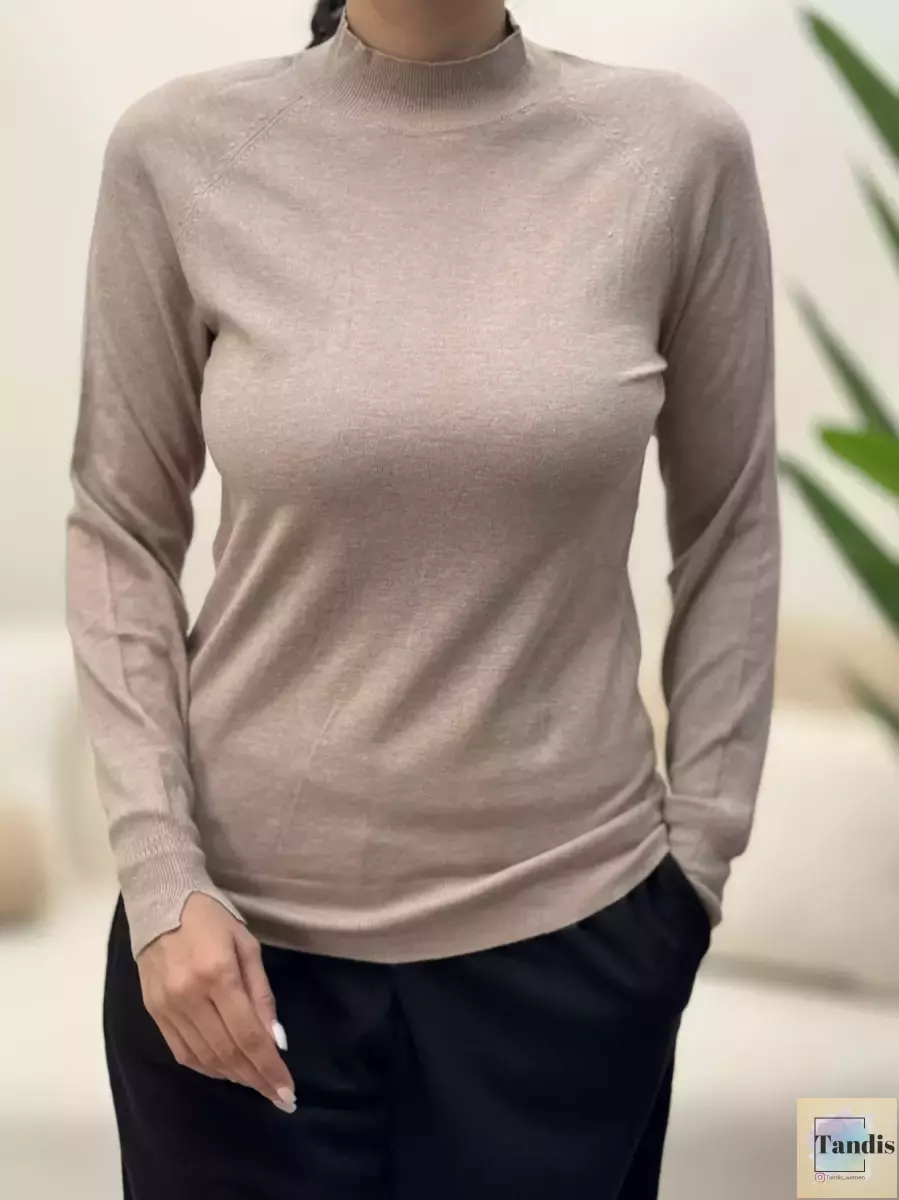 بافت یقه 3سانت ساده(کرم/مشکی)