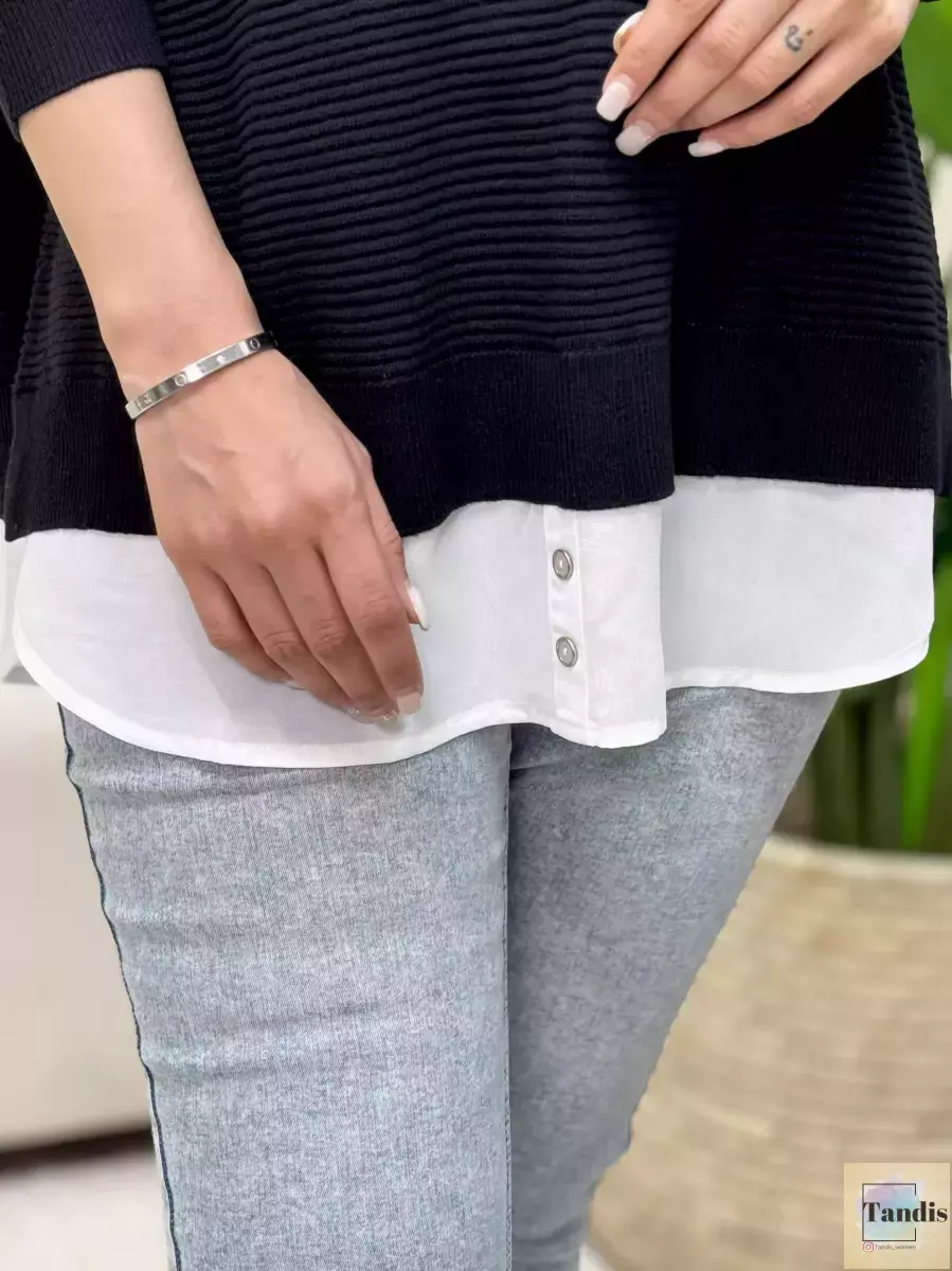 بافت شومیزی مشکی roza