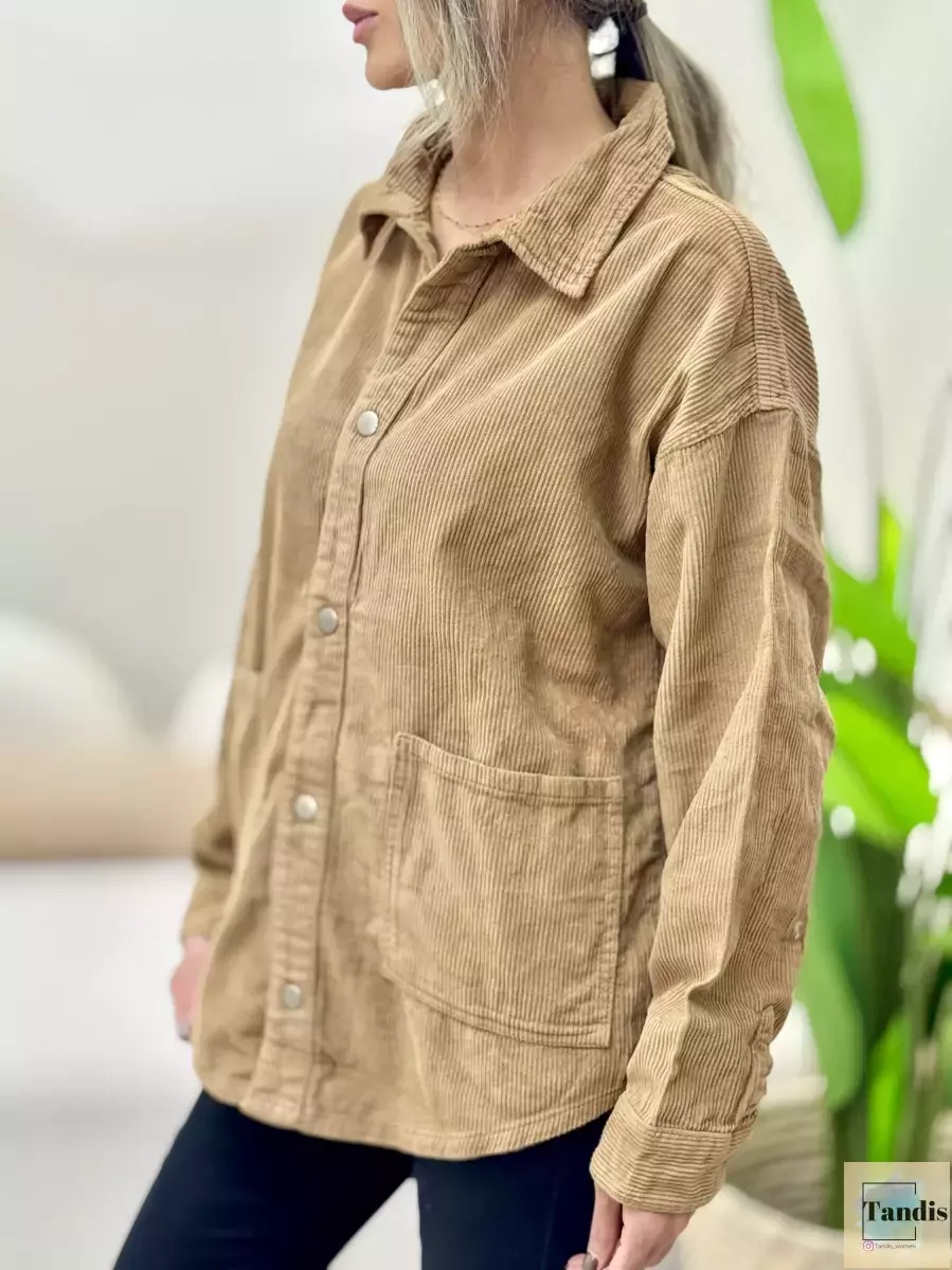 کت مخمل کبریتی (طوسی/شتری)