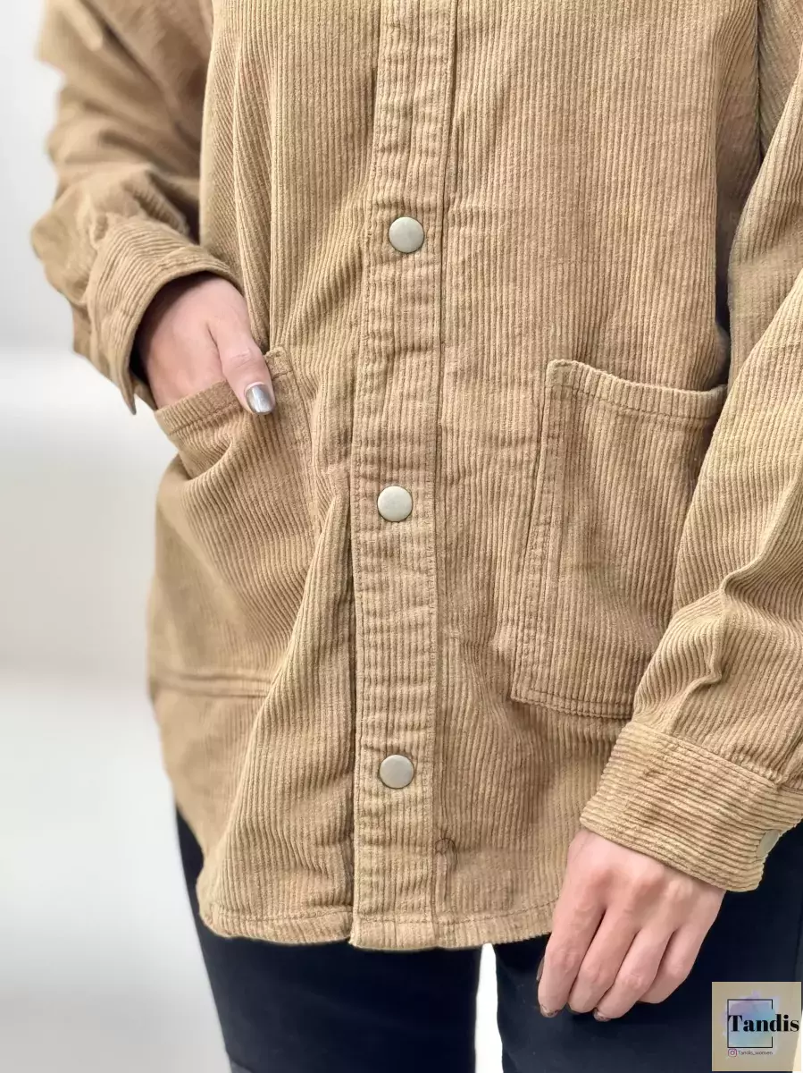 کت مخمل کبریتی (طوسی/شتری)