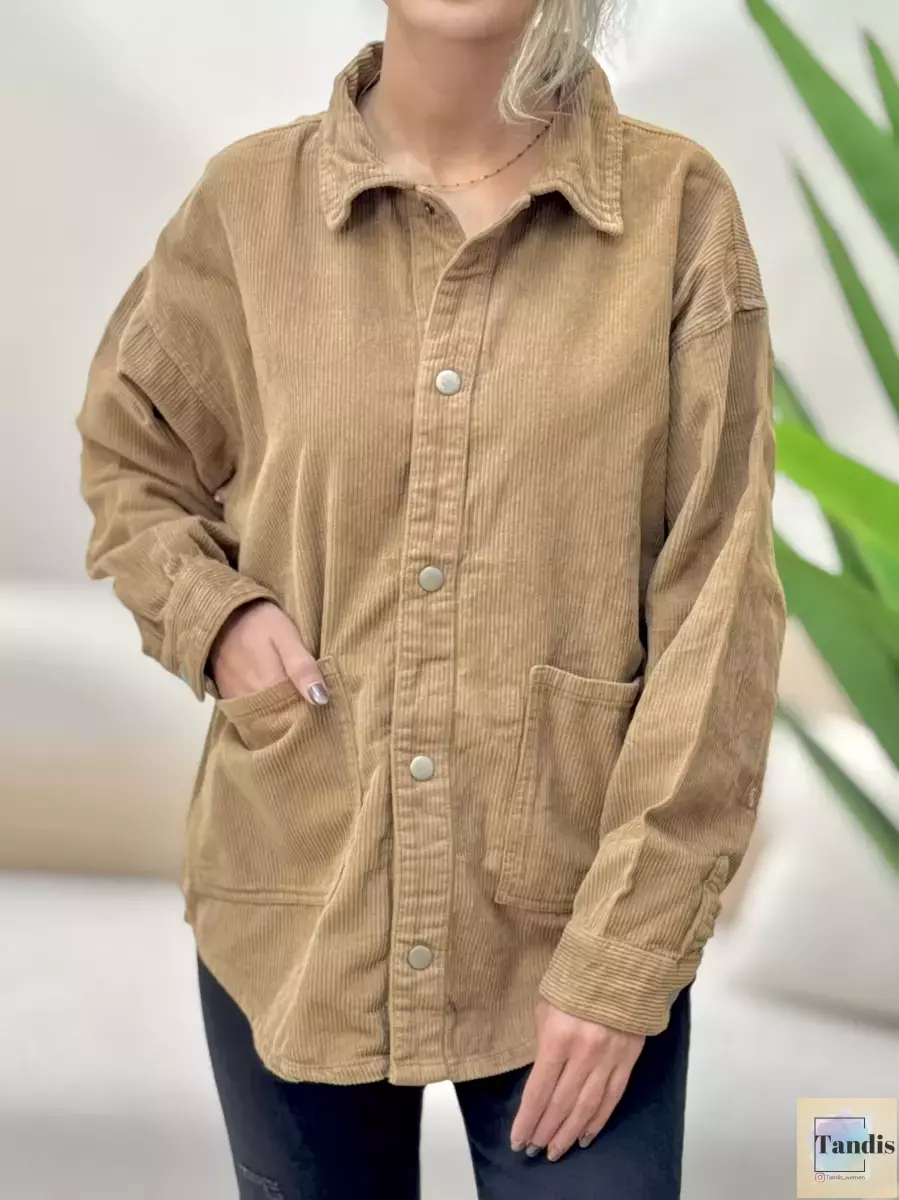 کت مخمل کبریتی (طوسی/شتری)