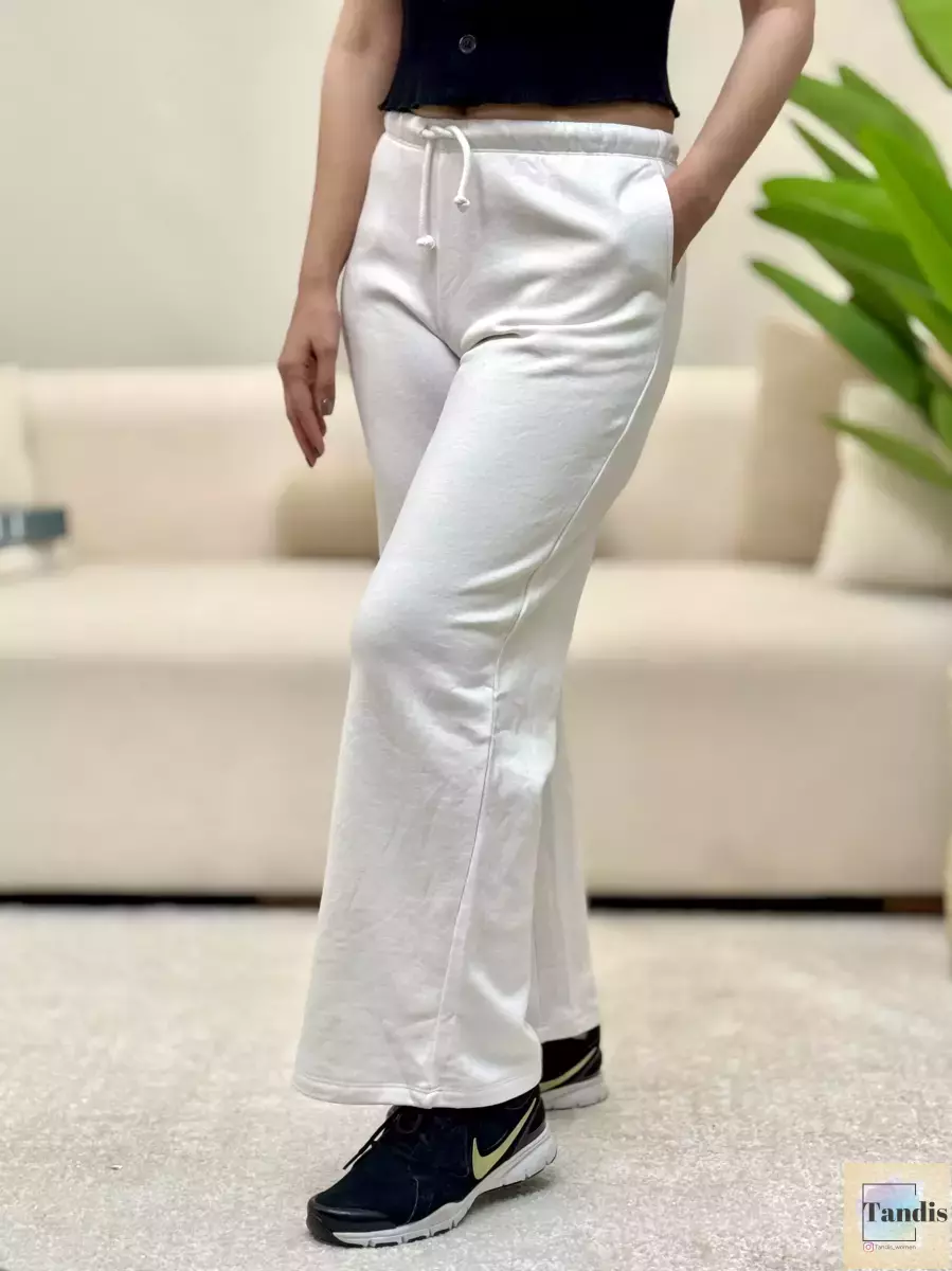 شلوار اسلش(سفید-زرشکی)