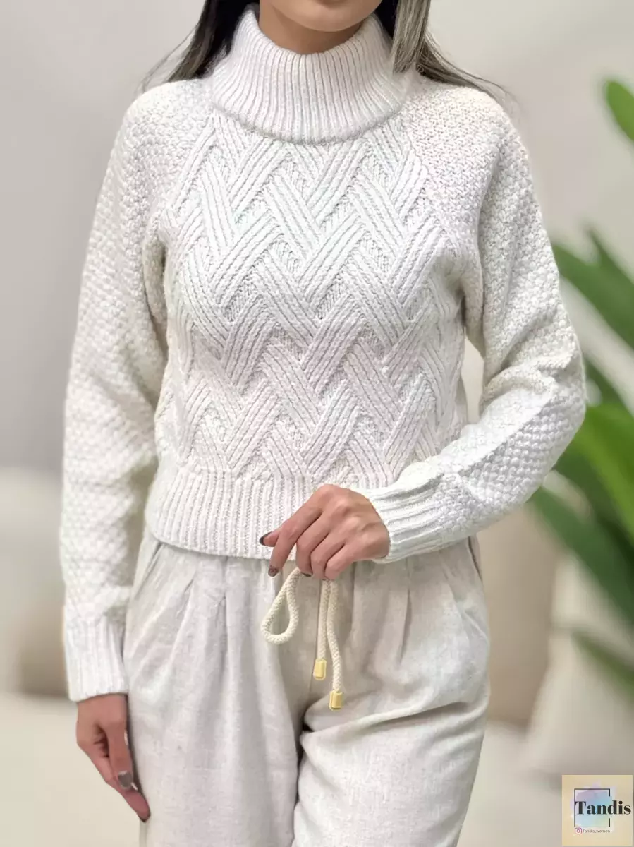 بافت کراپ یقه اسکی