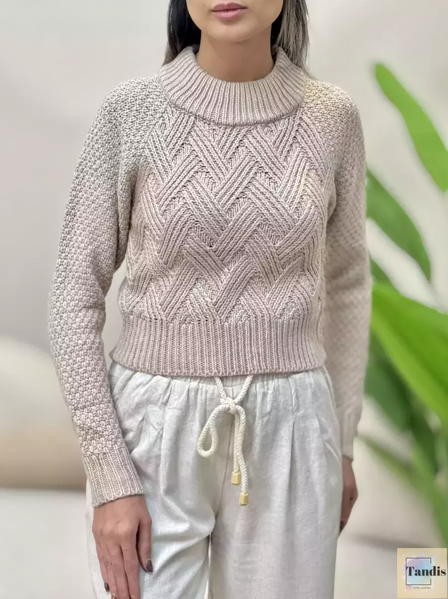 بافت کراپ یقه اسکی