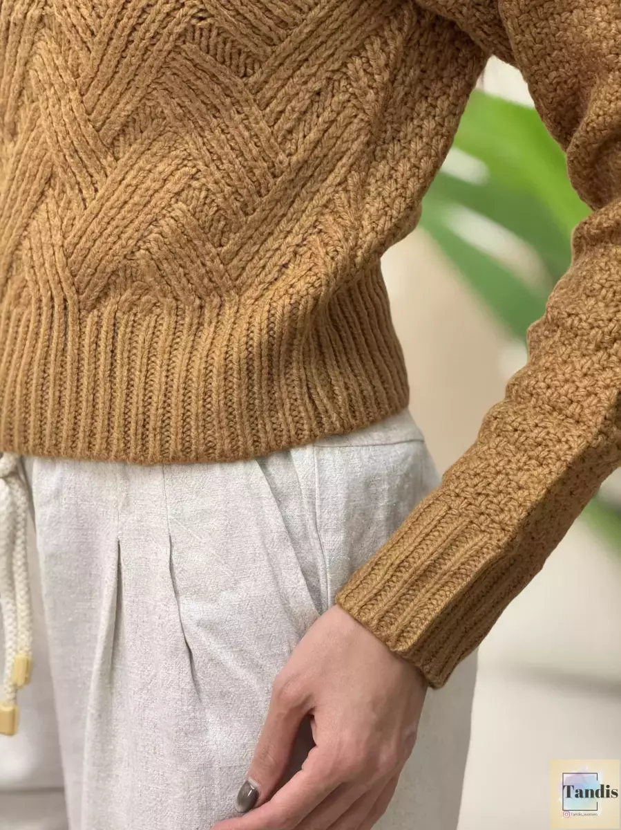 بافت کراپ یقه اسکی