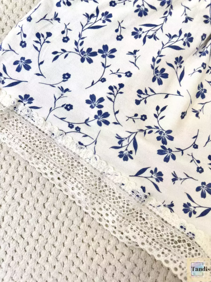 شلوارک راحتی سفید پایین گیپور