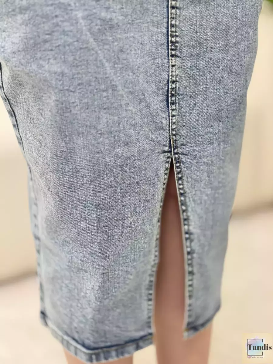 دامن جین چاکدار