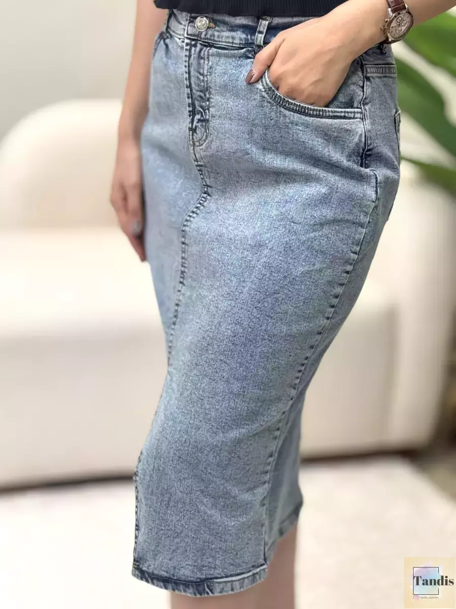 دامن جین چاکدار