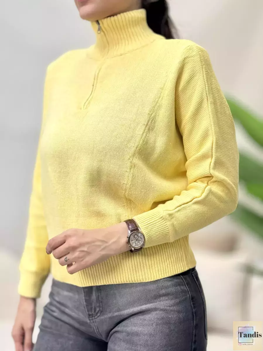 بافت نیم زیپ لیمویی