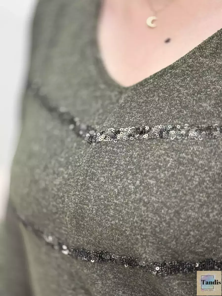 موهر پولک دوزی(کرم/سبز)