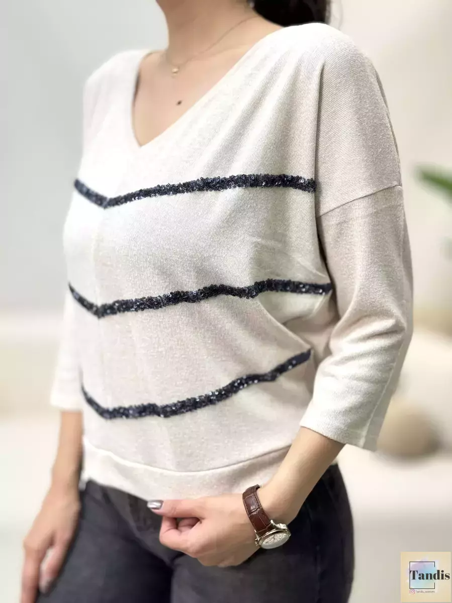 موهر پولک دوزی(کرم/سبز)