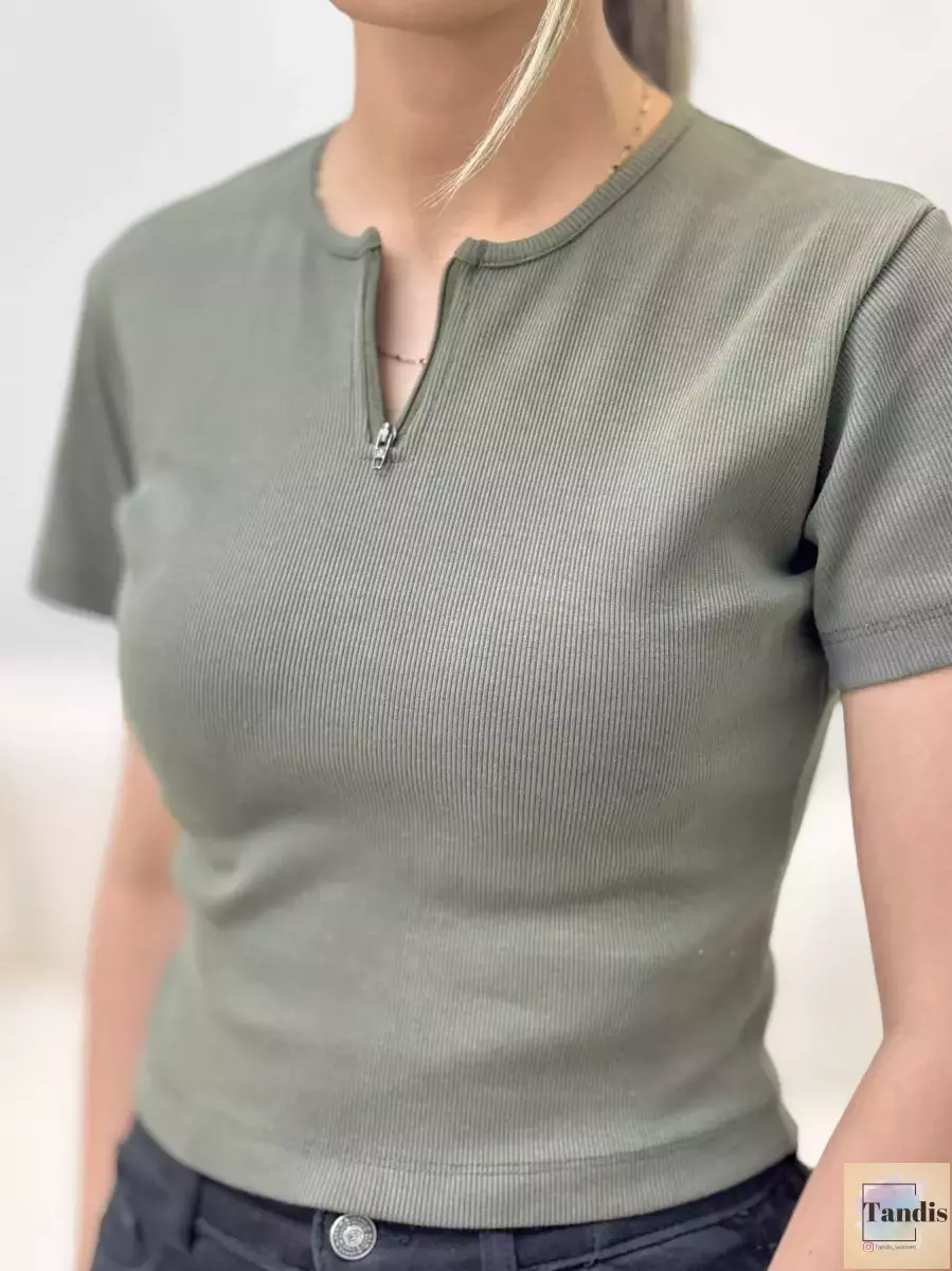 کراپ کبریتی نیم زیپ