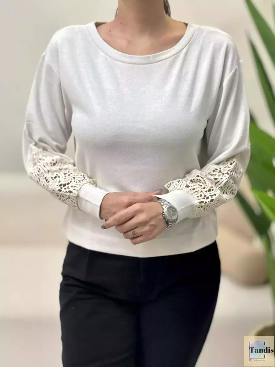 بلوز موهر آستین گیپور