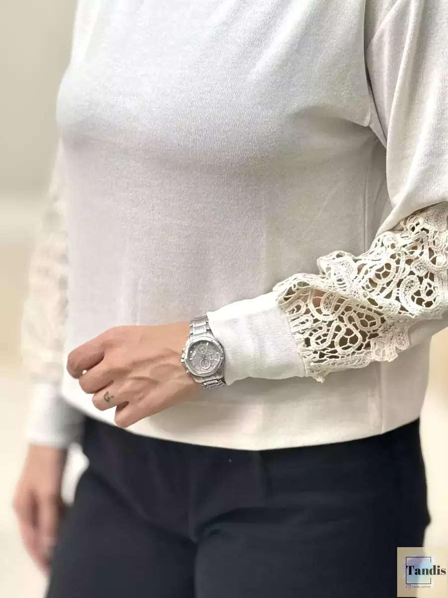 بلوز موهر آستین گیپور