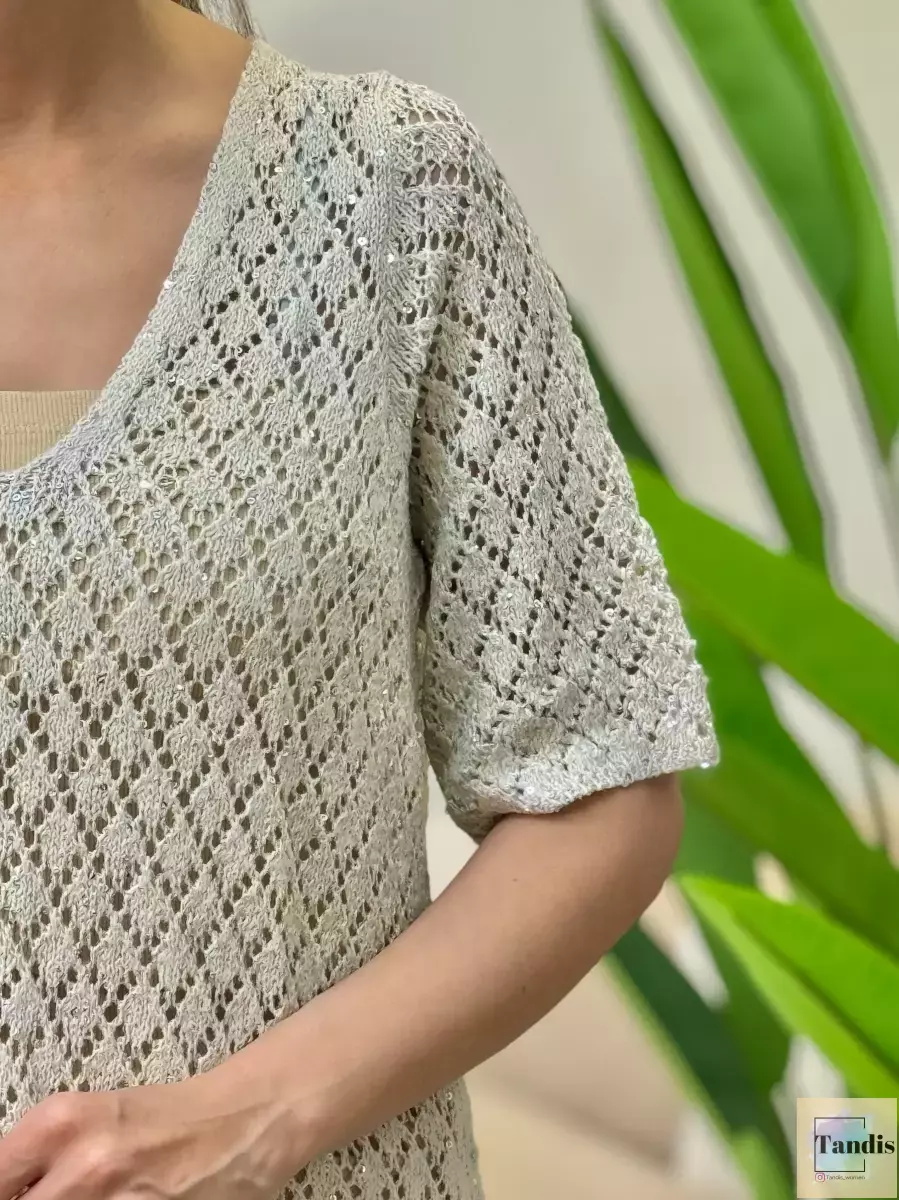 پیراهن قلاب بافی پولکی