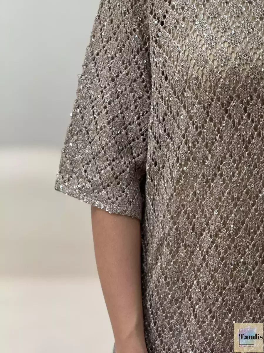 پیراهن قلاب بافی پولکی